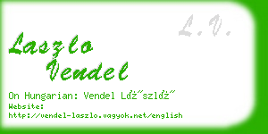 laszlo vendel business card